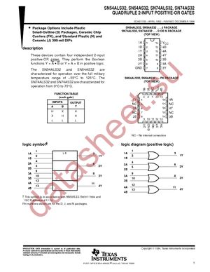 SN74AS32DRG4 datasheet  